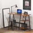 thumbnail image 5 of SHW Trestle Home Office Computer Desk, Walnut, 5 of 5