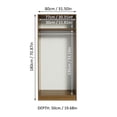 thumbnail image 3 of Madesa Armoire de Rangement à 2 Portes avec Grand Espace d'Étagères 31"L Armoire Utilitaire Placard Unité d'Organisation Moderne pour Entrée et Chambre - Brun, 3 of 6