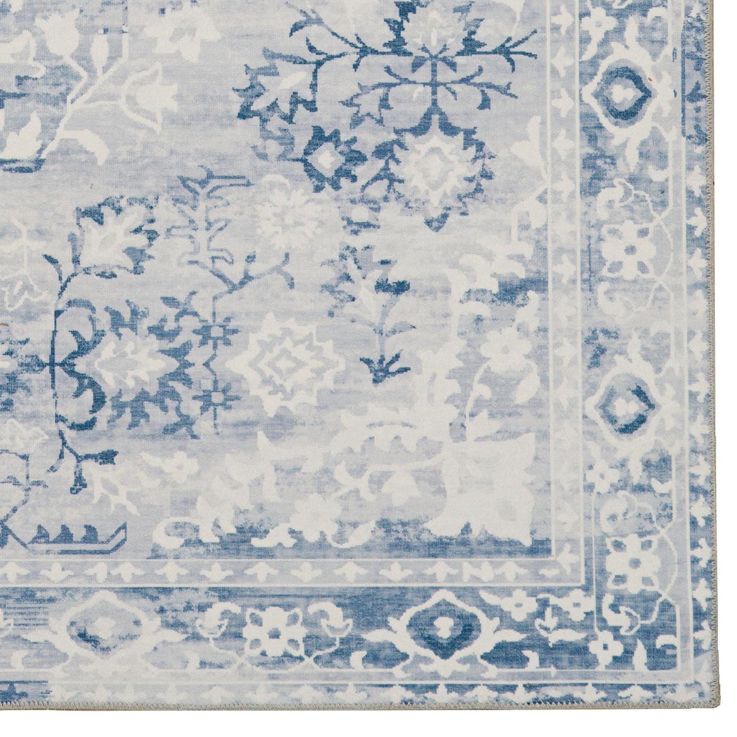 Tapis d'appoint lavable Harris 3 pi x 5 pi gris et ivoire