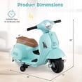 thumbnail image 3 of Costway Kids Ride on Motorcycle with Training Wheels Headlight Horn 6V Battery Green, 3 of 9