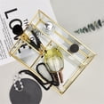 thumbnail image 4 of Organisateur de Maquillage en Verre avec Visibilité Transparente et Finition Dorée pour un Rangement Efficace des Pinceaux Rouges à Lèvres Parfums Correcteurs dans la Chambre Salle de Bain, 4 of 6
