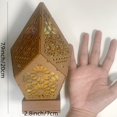 thumbnail image 3 of Wooden Bohemian Floor Lamp, USB Charging Hollow Geometric Colorful Lamp Retro, 3 of 4