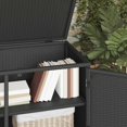 thumbnail image 3 of vidaXL Armoire de Rangement de Jardin Noire 110x55x60,5 cm en Rotin Poly, 3 of 5
