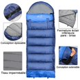 thumbnail image 2 of MERKMAK Adult Sleeping Bag, Water Resistant, Lightweight and Warm Bags for Outdoor Travel Camping (190+30)x75 cm, 2 of 4