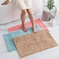 thumbnail image 4 of Fatty Farmer Plush Chenille Bath Rugs Extra Soft and Absorbent Microfiber Shag Rug, Non-Slip Runner Carpet for Tub Bathroom Shower Mat Dark Purple 16" X 24", 4 of 4