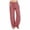 Pink, variant on LOVZFMLL Women's Pants, Casual Cotton Linen Drawstring Elastic Waist Long Wide Leg Pants Brown, L