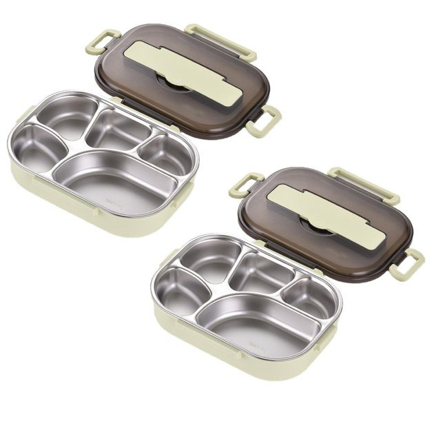 Boîtes à Collation pour Enfants pour l'École Boîte à Lunch pour Adultes Contenant à Lunch avec Compartiments Boîte à Lunch en Acier Inoxydable Chauffe-Nourriture Boîte Réutilisable Chauffe-Nourriture pour Réchauffer les Aliments Boîte à Lunch pour le Travail pour Hommes Femmes