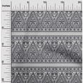 thumbnail image 1 of oneOone Georgette Viscose Fabric Stripe|Leaves & Floral Block Printed Fabric 1 Yard 42 Inch Wide, 1 of 4