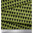 thumbnail image 3 of Soimoi Green polyester Crepe Fabric Triangle Geometric Decor Fabric Printed Yard 42 Inch Wide, 3 of 3