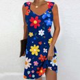 thumbnail image 1 of Ovzne Robes d'Été pour Femmes 2025 Robe Femme Mode d'Été pour Femmes Couleur Unie Poche Sans Manches Robe à Col en V Robe Grande Taille Robe Imprimée Liquidation, 1 of 5