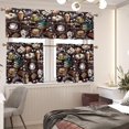 thumbnail image 2 of Brown Coffee Kitchen Curtain Valance and 36" Tiers Set of 3 Soft Cafe Curtains with Rod Pocket Blackout Drape Window Set for Home Window Fall Decorations,Size S, 2 of 4