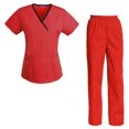 thumbnail image 1 of Women's Scrubs Set Scrub Top and Pants Scrubs Set, 1 of 3
