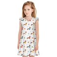 thumbnail image 1 of Vsdgher Teckel Flocon de Neige d'Hiver pour Filles Chemises de Nuit Tout-Petits à Volants Manches Courtes Nuisette Robe de Nuit Tenue de Sommeil Pyjamas pour Fête Pyjama-X-Grand, 1 of 6