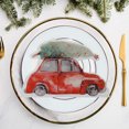 thumbnail image 2 of Lot De 12 Serviettes 3 Plis En Forme DArbre Sur Voiture Rouge - Lot De 6, 2 of 4