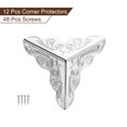 thumbnail image 3 of Unique Bargains Protecteurs d'Angle en Métal 25x25x25mm Ton Fer Argent 12 Pack, 3 of 5