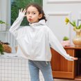 thumbnail image 2 of Dealovy Girls Hoodies Sweatshirts Long Sleeve Summer Sun Protection Jackets Full Zip Color Block Baby Clothes, 2 of 6