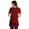 thumbnail image 3 of Inkmeso Plain Basic Tshirt Long Length Tee Short Sleeve Workout Top For Women, 3 of 9