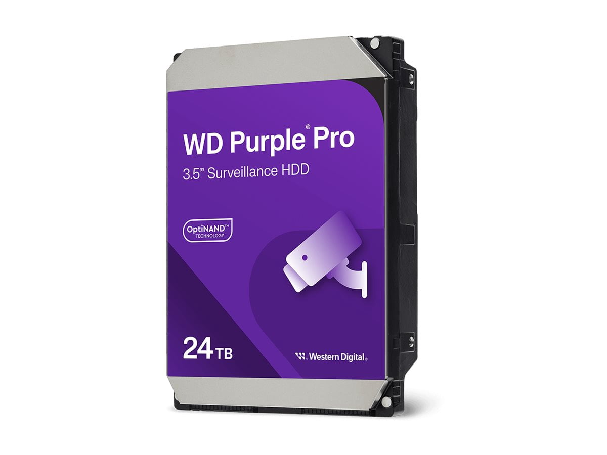 WD Purple Pro WD241PURP - Hard drive - 24 TB - surveillance, smart video - internal - 3.5" - SATA 6Gb/s - 7200 rpm - buffer: 512 MB