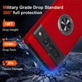 thumbnail image 3 of KOMI for Google Pixel 7 Pro Case, Slim Fit Case for Pixel 7 Pro with Ring Holder Kickstand,[Military Grade Drop Tested] Dual Layer Shockproof Protective Phone Case for Pixel 7 Pro 6.7", Red, 3 of 5