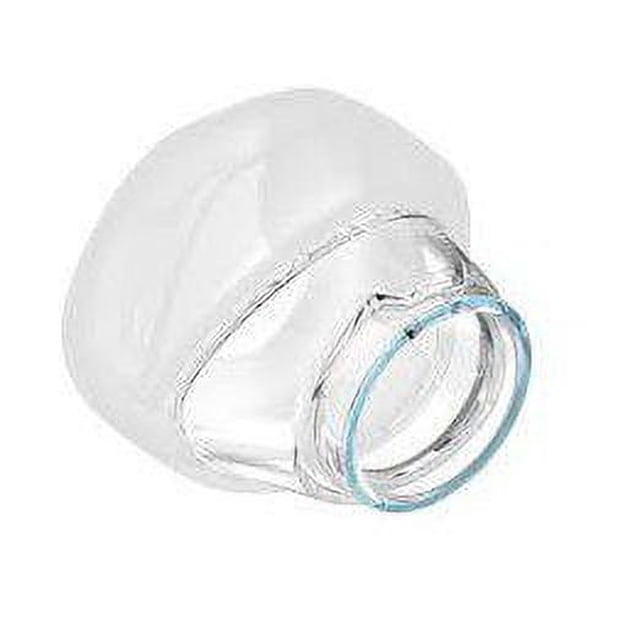 Eson 2 Cushion - Medium - CPAP Cushion by Fisher & Paykel, a replacement cushion for the Eson 2 Nasal Mask. Made of transparent silicone with a blue rim at the base, ideal for sleep therapy and CPAP accessory needs.