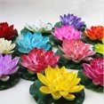 thumbnail image 3 of QualitChoice Artificial Lotus Replacement Simulation Outdoor Garden Park Pond Pool Photography Fake Water Flower Decor Light Red 1 Pc, 3 of 6