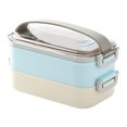 thumbnail image 1 of Summer Savings Kcavykas Kitchen Goodies,Microwave Lunch Box Japanese Wood Bento Box 2 Layer Container Storage New, 1 of 6