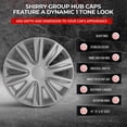 thumbnail image 3 of Wheel Cover Kit, 15 Inch Hubcaps Set of 4 Automotive Hub Caps with Universal Snap-On Retention Rings, 1-Tone ABS Plastic Silver Rim Covers for All Makes, Models (SG-5083-B-15), 3 of 7