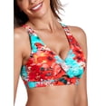 thumbnail image 3 of RELLECIGA Women's V Neck Bikini Top Criss Cross Cutout Bathing Suits, 3 of 7