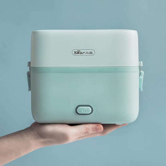 Bear Electric Lunch Box 3-in-1 Food Heater Warmer 12V/24V/110V for Car/Truck/Home/Office with Removable Stainless Steel Food Container