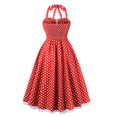 thumbnail image 3 of Ovzne Robes d'Été pour Femmes Robe pour Femme Mode Féminine Décontractée Imprimée Été Grand Ourlet Sans Manches Robe Col en V Robe d'Été Imprimée Liquidation, 3 of 6
