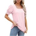 thumbnail image 4 of Kcavykas Chemisiers pour Femmes, Tops à Imprimé Mode Femmes Blouse à Manches Courtes Drôle Col Rond T-Shirt Tops Débardeur, 4 of 4