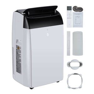 Eastvita 12000 BTU Portable Air Conditioner Cools Up to 550 Sq Ft. 3-in - 1 Energy - Efficient AC Unit with Remote Control/Quiet Sleep Mode/24H Timer//Window Kit (Black)