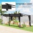 thumbnail image 4 of Outsunny 10' x 20' Metal Pergola with Retractable Canopy and Sidewalls, 4 of 10
