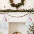 thumbnail image 4 of Fridja 8 Inch Mini Initial Christmas Stocking Monogram Embroidered Christmas Stocking White Knitted Small Christmas Stocking Decorations for Fireplace Mantle Christmas Wall, 4 of 5
