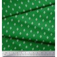thumbnail image 3 of Soimoi Moss Georgette Fabric Dot & Geometric Ethnic Print Sewing Fabric Yard 42 Inch Wide, 3 of 3