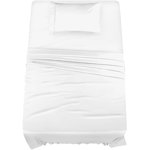 Casavia - Ensembles de literie Premium- 400 Thread Count- Soft Sateen 100% Coton - Jumeau 3 Ensembles de feuilles, 3 Pc Couches pour enfants, dortoirs & Adultes, Poche profonde, Facile d'ajustement, Draps de lit jumeaux (Draps blancs brillants)
