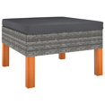 thumbnail image 3 of vidaXL 6 Piece Garden Lounge Set with Cushions Poly Rattan Grey, 3 of 4