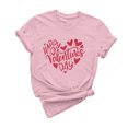 thumbnail image 2 of Cadeau de Saint-Valentin pour Femmes, T-shirt Décontracté à Manches Courtes et Col Rond avec Imprimé Arbre de Noël, 2 of 6