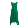 thumbnail image 4 of UPPADA Robe Maxi Débardeur à Ourlet en Pointe pour Femme, Été, Coupe Ample, Sans Manches, Col Ras du Cou, Robe d'Été Décontractée à Volants, Ligne A, Boho, Robe d'Été, Solde, Vert, m, 4 of 7