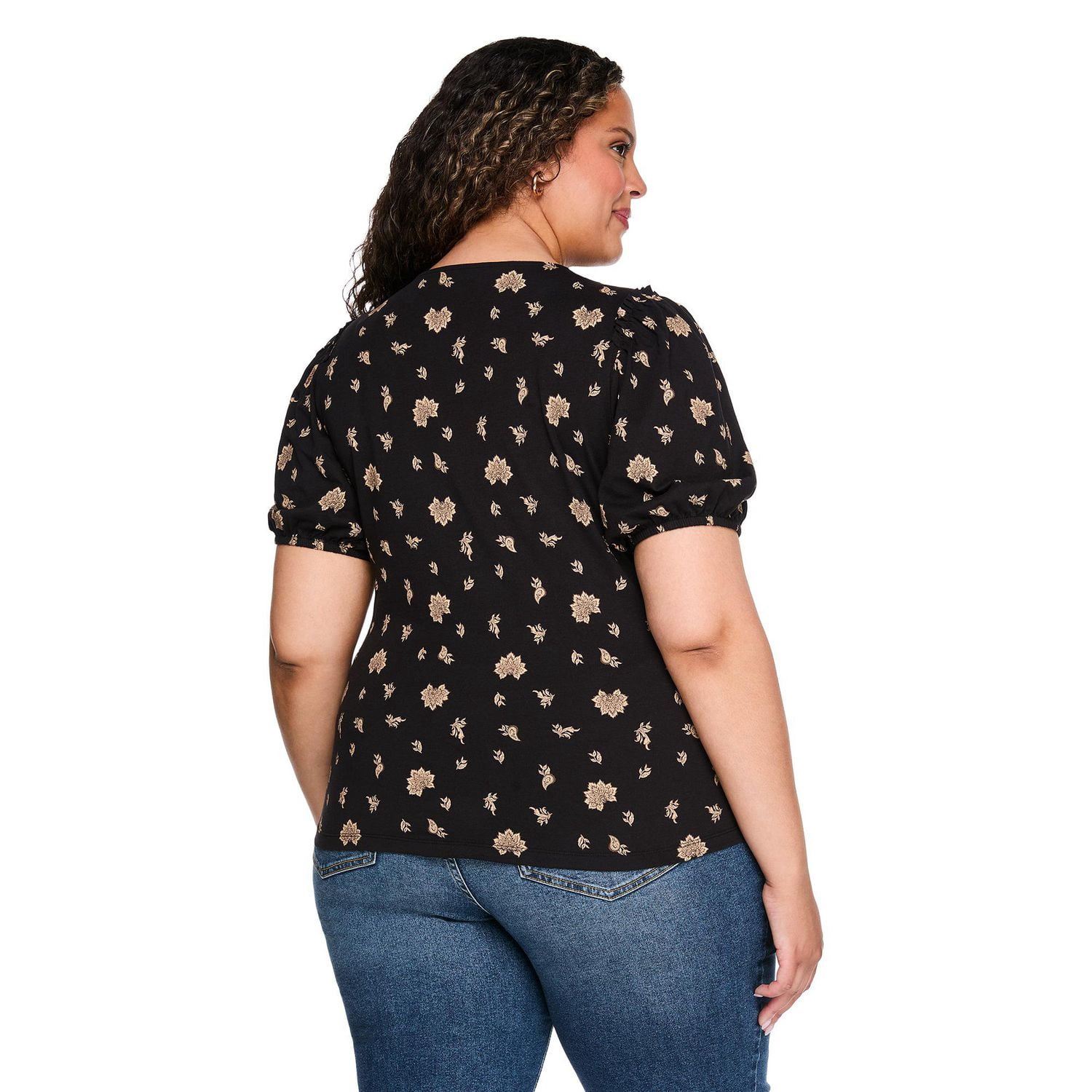 Lane Bryant Women's Plus Puff-Sleeve Top