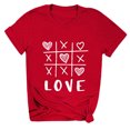 thumbnail image 4 of B91xZ Womens Tshirt Basic Solid Soft Cotton Short Sleeve Crew Neck Top Shirts,Red M, 4 of 4