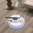 thumbnail image 4 of Lit Grattoir pour Chat Planche à Gratter pour Chat Durable Canapé Rond 40 cm Suspendu pour Dormir Bleu, 4 of 9