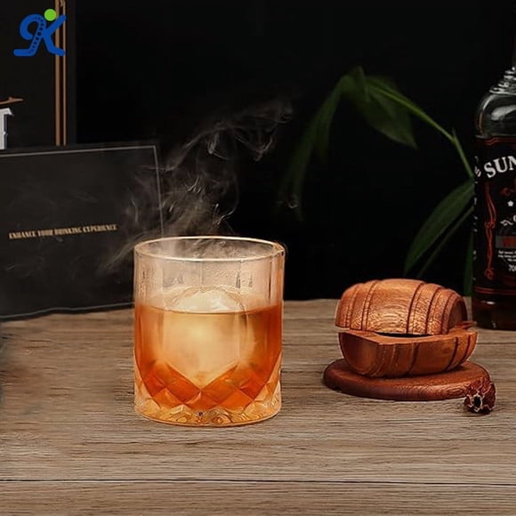 Matoen Fumoir Baril à Cocktail Fumoir en Bois avec Sciure de Bois et Filtre à Fruits