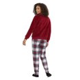 thumbnail image 3 of George Women's Texture Plush Pajamas 2-Piece Set, 3 of 6
