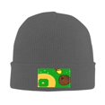 thumbnail image 3 of ZICANCN Baseball Star Bonnet Tricoté, Bonnet d'Hiver Doux Chaud Classique pour Hommes Femmes, Gris Foncé, 3 of 6