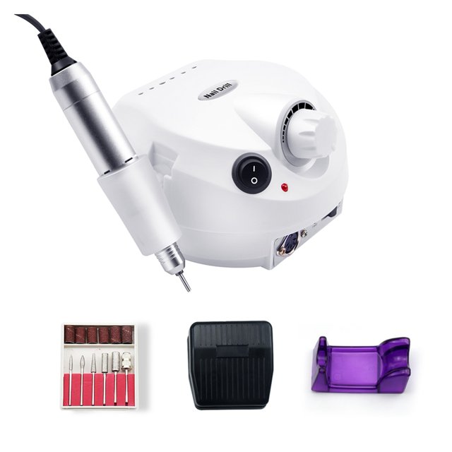 Nail Drill Machine 25000RPM Pro Manicure Machine Apparatus For Manicure Pedicure Kit Electric Nail Drill With Cutter Nail Tool ,Easy to Setup