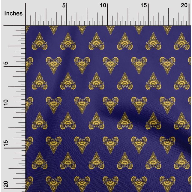 oneOone Cotton Silk Fabric Floral Block Decor Fabric Printed BTY 42 Inch Wide