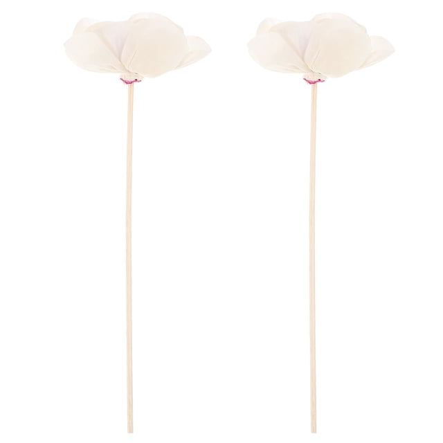 Shisuyan Bâtons Diffuseurs en Rotin pour Aromathérapie pour Diffusion de Parfum Forme de Fleur Beige Décoration Maison