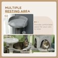 thumbnail image 3 of 56" Grey Multi-Level Cat Tree with Condo, Hammock & Scratching Posts - Indoor Cat Tower for Living Room & Bedroom Relaxation, 3 of 7