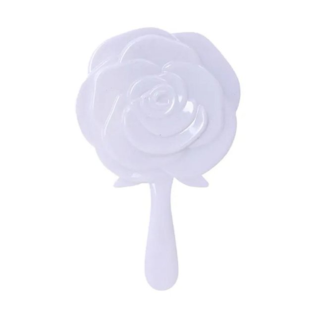 Miroir Rétro de Style Européen à Motif de Rose, Petit Miroir en Plastique